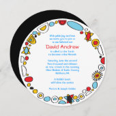 POP ART SCRIBBLY Bar Mitzvah Einladung (Vorne/Hinten)