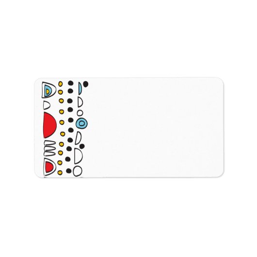 POP ART SCRIBBLY Bat Mitzvah Drucken Sie Ihr eigen Adressaufkleber (Vorne)