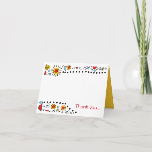 POP ART SCRIBBLY Bat Mitzvah geklappt Dankeschön K Dankeskarte (Vorderseite)