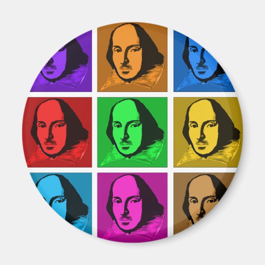 Pop Art Shakespeare Magnet (Vorne)