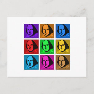 Pop Art Shakespeare Postkarte