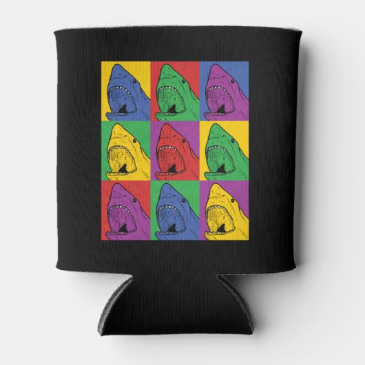 Pop Art Shark Dosenkühler (Vorderseite)