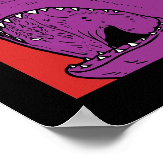 Pop Art Shark Poster (Ecke)