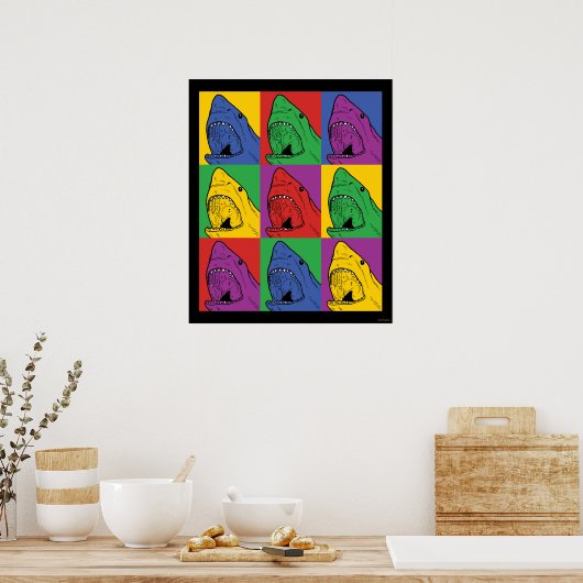 Pop Art Shark Poster (Küche)