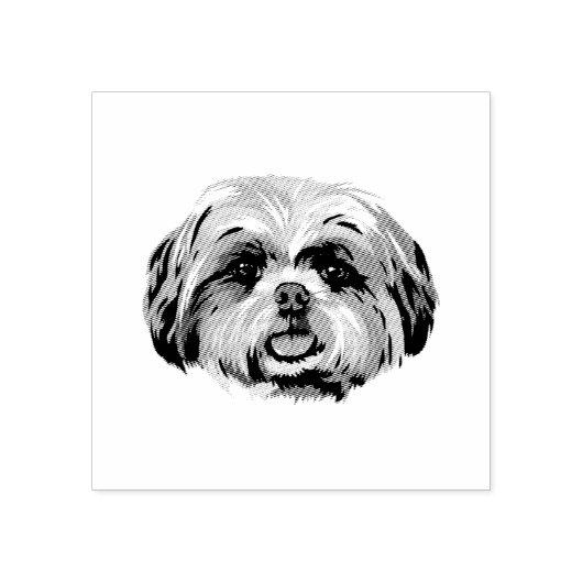 Pop Art Shih Tzu Dog Liebhaber Gummistempel (Prägung)