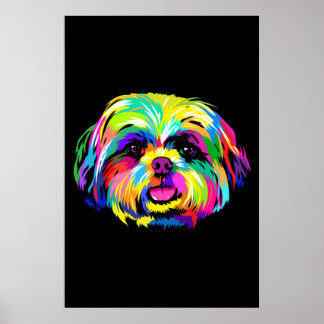 Pop Art Shih Tzu Dog Liebhaber Poster