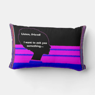 Pop Art Silhouette Quote Pillow Lendenkissen