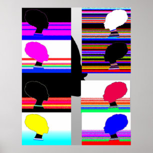 Pop Art Silhouettes Poster