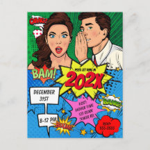 Pop Art Silvester Party Comic