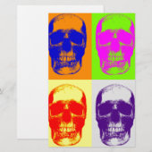Pop Art Skull Briefpapier (Vorne/Hinten)