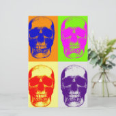Pop Art Skull Briefpapier (Stehend Vorderseite)