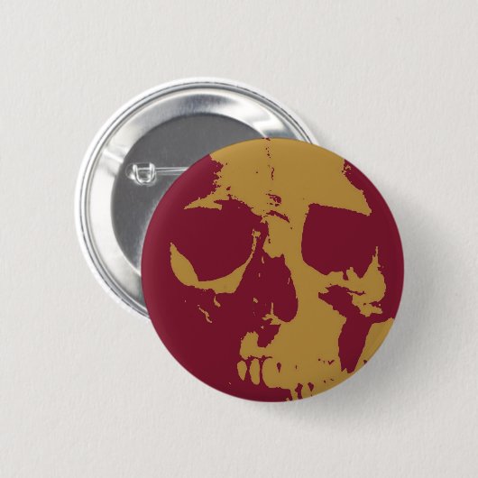 Pop Art Skull Button (Vorne & Hinten)