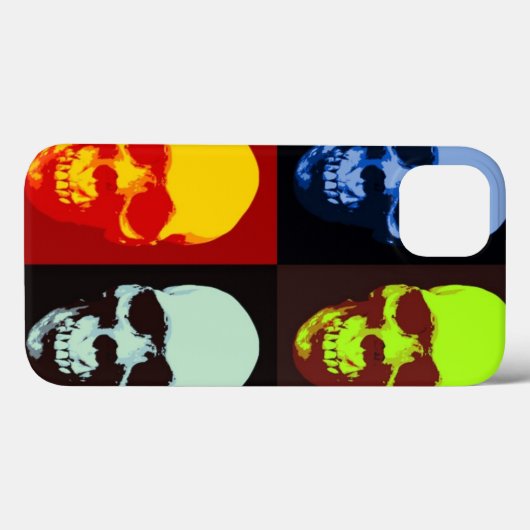 Pop Art Skull Case-Mate iPhone Hülle (Rückseite (Horizontal))