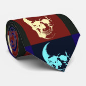 Pop Art Skull Custom Krawatte (Gerollt)