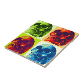Pop Art Skull Fliese (Seite)