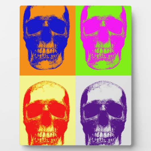 Pop Art Skull Fotoplatte (Vorderseite)