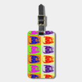 Pop Art Skull Gepäckanhänger (Vorderseite vertikal)