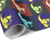 Pop Art Skull Geschenkpapier (Rolleneckpunkt)