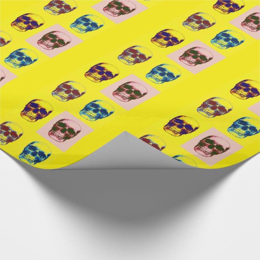 Pop Art Skull Geschenkpapier (Ecke)