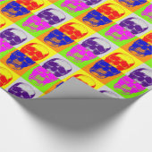 Pop Art Skull Geschenkpapier (Ecke)