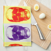 Pop Art Skull Handtuch (Viertel Falte)