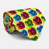 Pop Art Skull Krawatte (Gerollt)