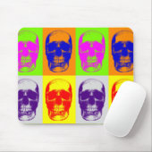 Pop Art Skull Mousepad (Mit Mouse)