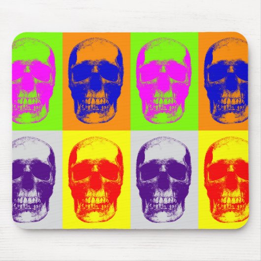 Pop Art Skull Mousepad (Vorne)