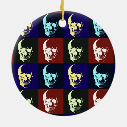 Pop Art Skull Ornamente (Hinten)
