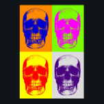 Pop Art Skull Poster<br><div class="desc">Fantasy Art and Heavy Metal Images - 4 Colors Skull Artwork</div>