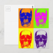 Pop Art Skull Postkarte (Vorne/Hinten)