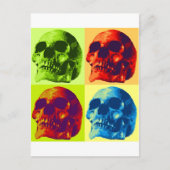 Pop Art Skull Postkarte (Vorderseite)