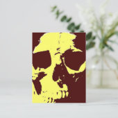 Pop Art Skull Postkarte (Stehend Vorderseite)
