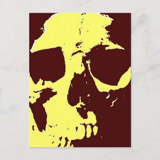 Pop Art Skull Postkarte (Vorderseite)