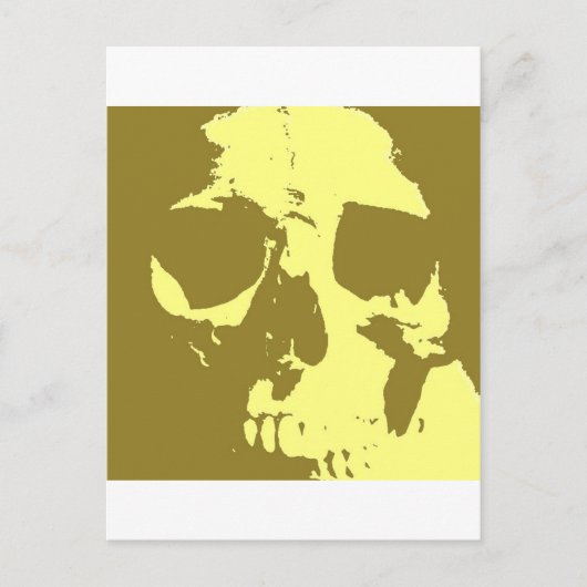 Pop Art Skull Postkarte (Vorderseite)
