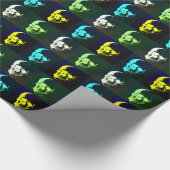 Pop Art Skull Retro Style Geschenkpapier (Ecke)