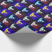 Pop Art Skull Retro Style Miami Geschenkpapier (Ecke)