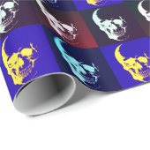 Pop Art Skull Retro Style Miami Geschenkpapier (Rolleneckpunkt)