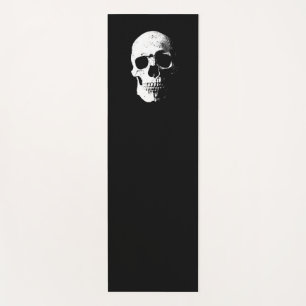 Pop Art Skull Schwarzweiß-Fitness Vorlage Yogamatte
