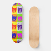 Pop Art Skull Skateboard (Vorderseite)