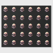 Pop Art Skull Weihnachtswrapping Paper Geschenkpapier (Flach)