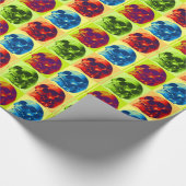 Pop Art Skull Weihnachtswrapping Paper Geschenkpapier (Ecke)