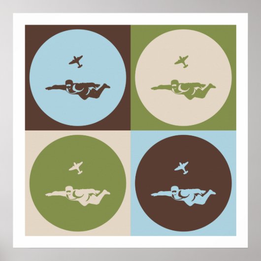 Pop Art Skydiving Poster (Vorne)