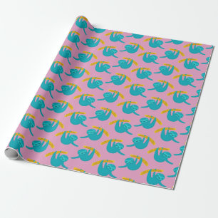 Pop Art Sloth Muster Geschenkpapier