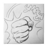 Pop Art Smash Punch Stift Sketch Fliese (Vorderseite)