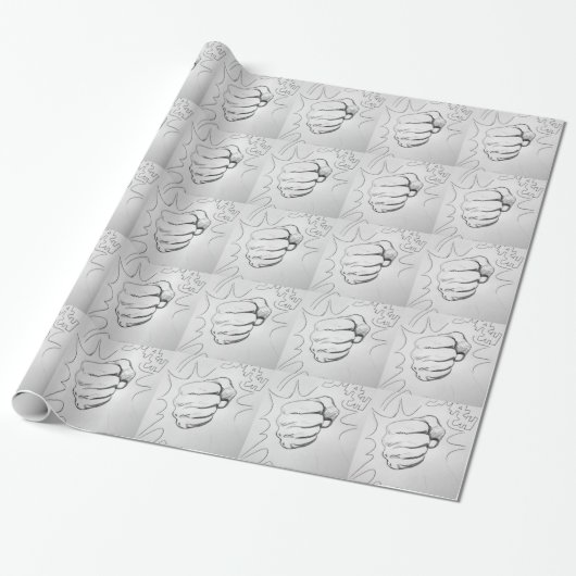 Pop Art Smash Punch Stift Sketch Geschenkpapier (Ungerollt)