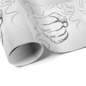 Pop Art Smash Punch Stift Sketch Geschenkpapier (Rolleneckpunkt)