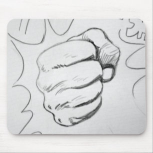 Pop Art Smash Punch Stift Sketch Mousepad