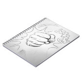 Pop Art Smash Punch Stift Sketch Notizblock (Linke Seite)