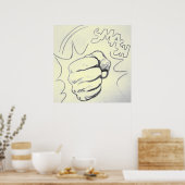 Pop Art Smash Punch Stift Sketch Poster (Küche)
